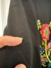 Leona Edmiston 100% Silk Floral Black Cardigan Size M - photo 7