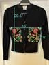 Leona Edmiston 100% Silk Floral Black Cardigan Size M - photo 4
