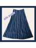 AVA Stripes Blue Denim Skirt Size L - photo 4