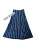AVA Stripes Blue Denim Skirt Size L - photo 2
