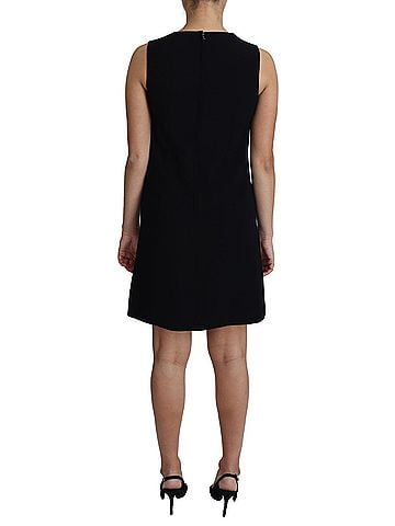Dolce & Gabbana Basic Black Viscose Stretch A-line Shift Mini Women's Dress (view 2)