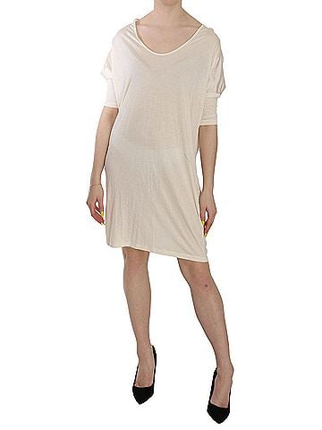 Costume National Cream Round Neck Knee Length Women's Dress (view 1)