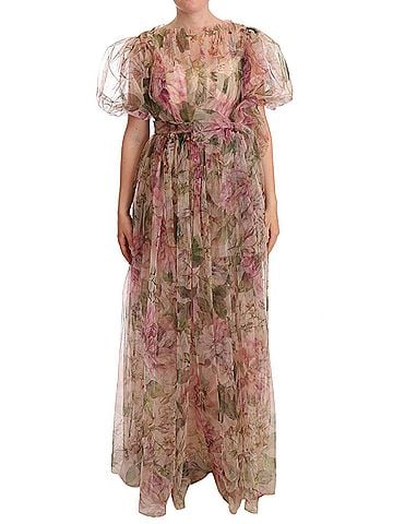 Dolce & Gabbana Basic Multicolor Floral Print Long Maxi Gown Women's Dress (view 1)