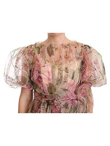 Dolce & Gabbana Basic Multicolor Floral Print Long Maxi Gown Women's Dress (view 2)