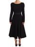 Dolce & Gabbana Basic 100% Wool Solid Black Black Wool Stretch Sheath Open Back Women's Dress Size XS - photo 1