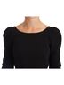 Dolce & Gabbana Basic 100% Wool Solid Black Black Wool Stretch Sheath Open Back Women's Dress Size XS - photo 2