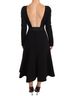 Dolce & Gabbana Basic 100% Wool Solid Black Black Wool Stretch Sheath Open Back Women's Dress Size XS - photo 3