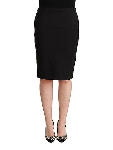 GF Ferre Black Pencil Knee Length Straight Women's Skirt (view 1)