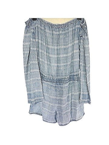 Anthropologie Cloth & Stone Boho Chambray off the Shoulder Romper Romper (view 2)