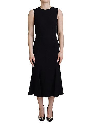 Dolce & Gabbana Basic Black Women's Sheath Flare Viscose Women's Dress (view 1)