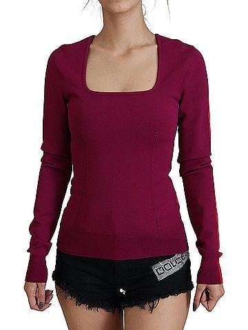 Dolce & Gabbana Basic Multicolor Viscose Square Neck Pullover Women's Sweater (view 1)