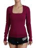 Dolce & Gabbana Basic 100% Rayon Solid Multi Color Multicolor Viscose Square Neck Pullover Women's Sweater Size S - photo 1