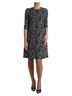 Dolce & Gabbana Basic 100% Silk Solid Black Black Chevron Polyester Shift Mini Women's Dress Size S - photo 1