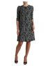 Dolce & Gabbana Basic 100% Silk Solid Black Black Chevron Polyester Shift Mini Women's Dress Size S - photo 2