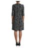 Dolce & Gabbana Basic 100% Silk Solid Black Black Chevron Polyester Shift Mini Women's Dress Size S - photo 3