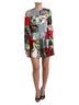 Dolce & Gabbana Basic 100% Cotton Solid Multi Color Multicolor Floral Patchwork Shift Mini Women's Dress Size L - photo 1