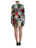Dolce & Gabbana Basic 100% Cotton Solid Multi Color Multicolor Floral Patchwork Shift Mini Women's Dress Size L - photo 3
