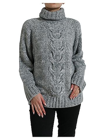 Dolce & Gabbana Basic Gray Cashmere Turtle Neck Pullover Women's Sweater (view 1)