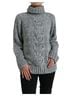 Dolce & Gabbana Basic 100% Wool Solid Gray Gray Cashmere Turtle Neck Pullover Women's Sweater Size S - photo 1