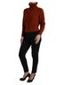 Dolce & Gabbana Basic 100% Wool Solid Brown Brown Wool Knit Turtleneck Pullover Women's Sweater Size XS - photo 2