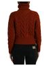 Dolce & Gabbana Basic 100% Wool Solid Brown Brown Wool Knit Turtleneck Pullover Women's Sweater Size XS - photo 3