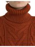 Dolce & Gabbana Basic 100% Wool Solid Brown Brown Wool Knit Turtleneck Pullover Women's Sweater Size XS - photo 4