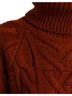Dolce & Gabbana Basic 100% Wool Solid Brown Brown Wool Knit Turtleneck Pullover Women's Sweater Size XS - photo 5
