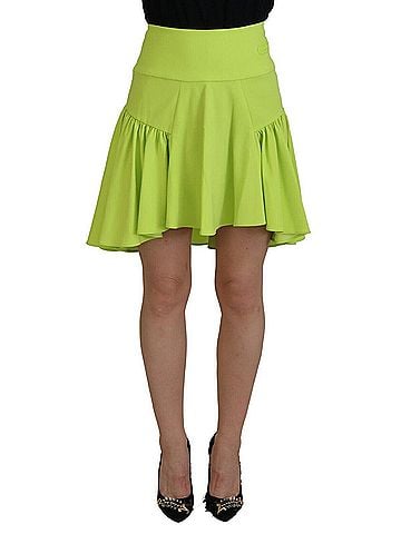 Dsquared2 Green High Waist A-line Pleated Mini Women Women's Skirt (view 1)
