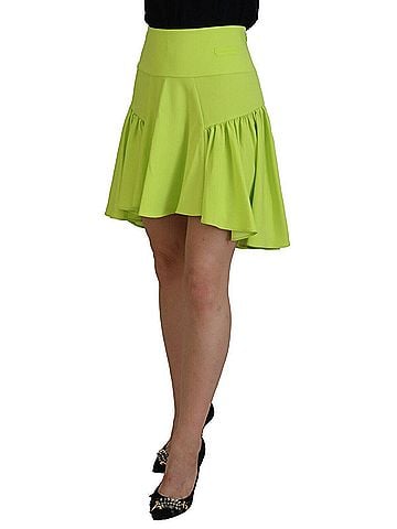 Dsquared2 Green High Waist A-line Pleated Mini Women Women's Skirt (view 2)
