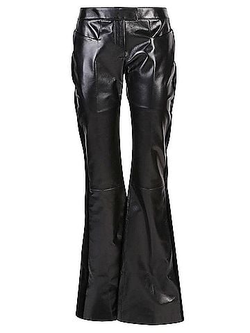 Tom Ford Women's Flared Leather And Velvet Trousers (view 1)