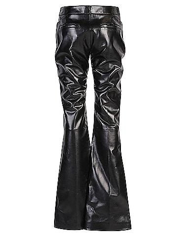 Tom Ford Women's Flared Leather And Velvet Trousers (view 2)