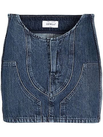 OFF-WHITE Women's Denim Mini Skirt (view 1)