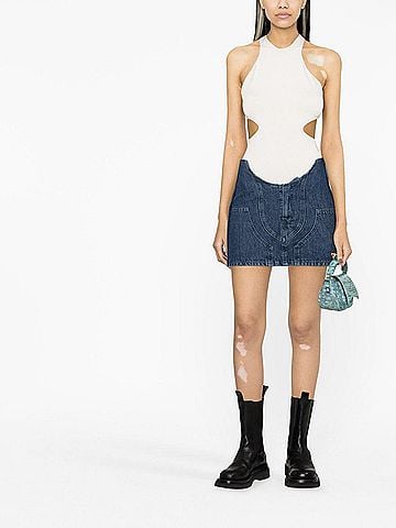 OFF-WHITE Women's Denim Mini Skirt (view 2)