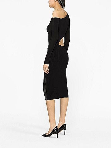 Tom Ford Women's Zipped Ribbed Silk Skirt (view 2)