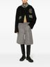 ETRO 100% Acetate Solid Black Women's Checked Crop Jacket Size S - photo 4