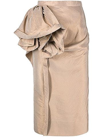 Maison Margiela Women's Midi Skirt With Ruffles (view 1)