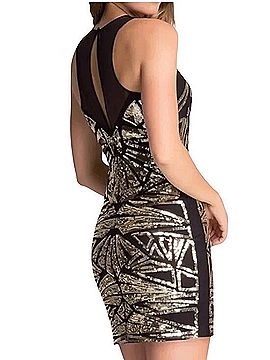 bebe black and gold dress Bebe Black Gold Shiny dress Size XXS – LA Style Inspo main image 0