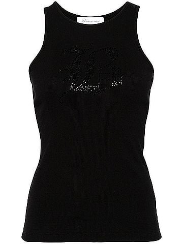 Blumarine Women's Logo Ribbed Cotton Tank Top (view 1)