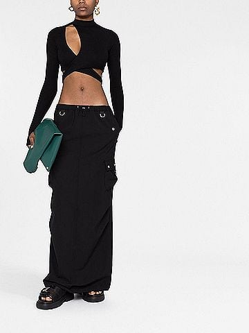 coperni Women's Tailored Cargo Maxi Skirt (view 2)