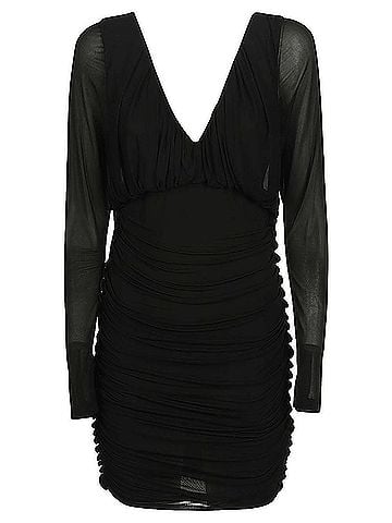 Saint Laurent Women's Short Dress With V-Neck (view 1)