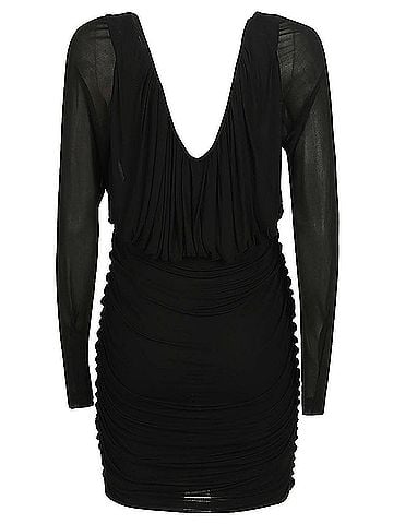 Saint Laurent Women's Short Dress With V-Neck (view 2)