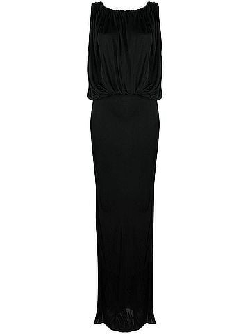 Saint Laurent Women's Draped Sleeveless Jersey Dress (view 1)
