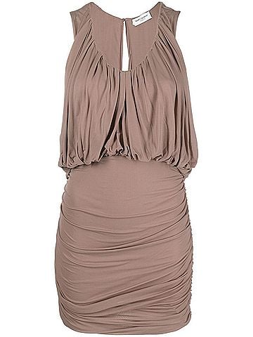 Saint Laurent Women's Sleeveless Draped Minidress (view 1)