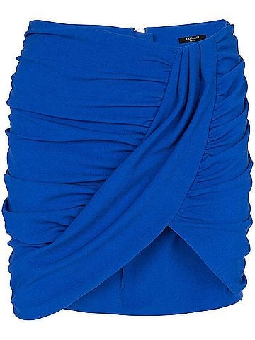 Balmain Women's Ruched Mini Skirt (view 1)