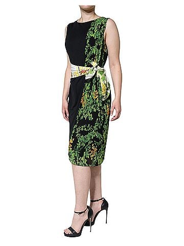 Roberto Cavalli Multicolor Floral Sheath Knee Length Women's Dress (view 2)