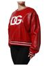 Dolce & Gabbana Basic 100% Wool Solid Red Red Wool DGLogo Embroidery Pullover Women's Sweater Size XL - photo 2