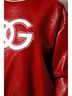 Dolce & Gabbana Basic 100% Wool Solid Red Red Wool DGLogo Embroidery Pullover Women's Sweater Size XL - photo 5