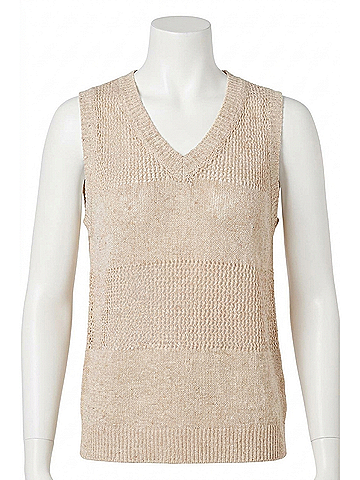 Lyssé Women's Bria Sequined Shell Top in Beige (view 1)