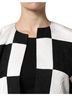 Dolce & Gabbana Basic 100% Silk Solid Black White Black Patchwork Jacquard Blazer Women's Jacket Size L - photo 5