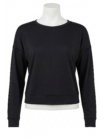 Lucky in Love Hype Long Sleeve Top in Black (view 1)